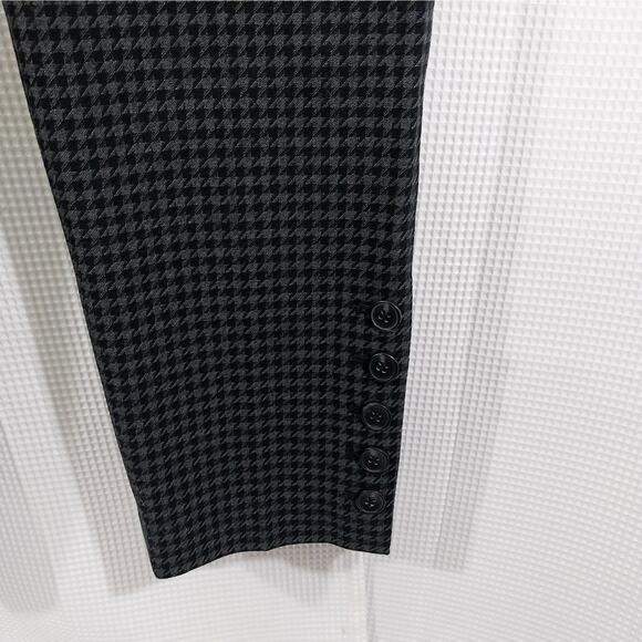 NWOT! TALBOTS! BLACK & GRAY HOUNDSTOOTH, BUTTON ANKLE DETAIL PANTS, SLACKS!SZ 12 - Picture 7 of 12